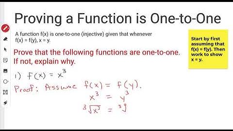 Proving a Function is One-to-One
