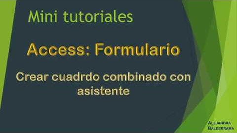Cuadro combinado en formulario de Access