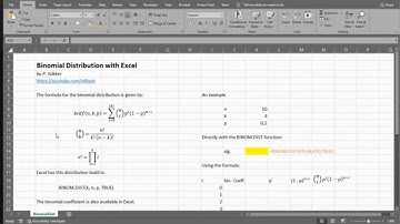 Excel - Binomial Distribution