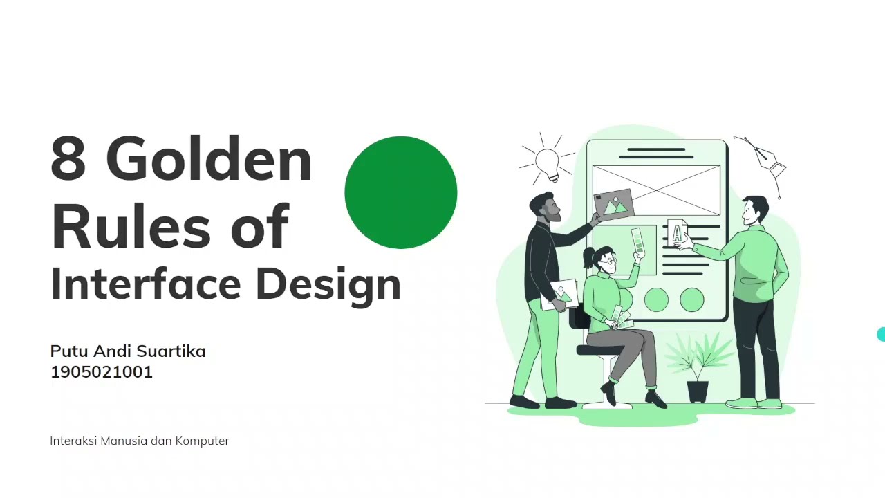 Golden Rules Of Interface Design / Goldene Regeln Für Das – SHTI