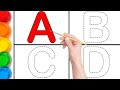 A to D Alphabet Coloring for Kids | Learn ABCD