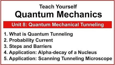 Teach Yourself Quantum Mechanics - Unit 8: Quantum Mechanical Tunneling