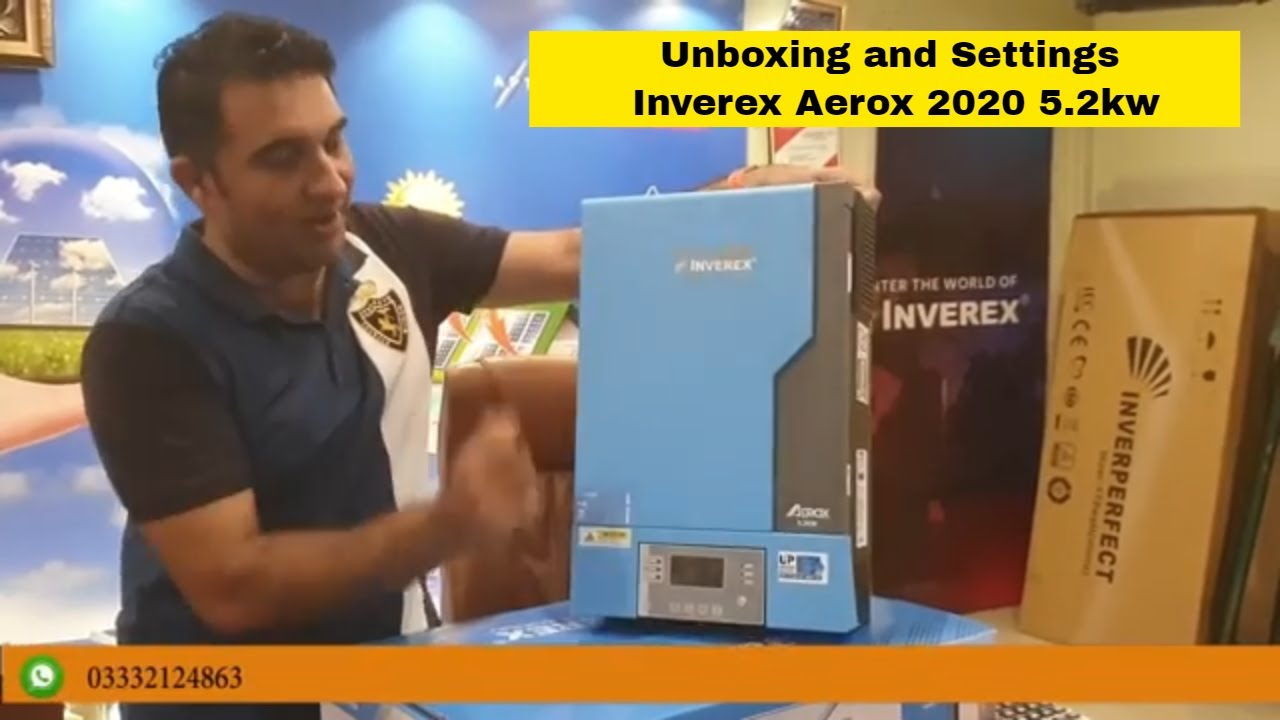 Unboxing and Settings of INVEREX AEROX 2020 5.2KW Solar Inverter - YouTube