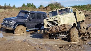 ГЕЛЕНДВАГЕН 6х6 против КРАЗ 6х6 на бездорожье ... Сравнительный тест, RC OFFroad