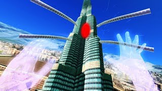 Supersonic Virtual Reality Headset Blasting Aliens Disguised as Buildings in VR! - Megaton Rainfall Gameplay - VR HTC Vive