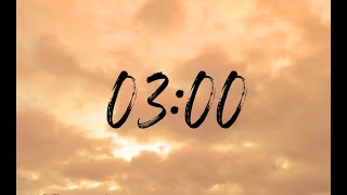 3 Minute Silent Classroom Countdown Timer | Warm Yellow & Orange Cloud Sky | No Sound Visual Timer