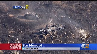 Pursuit Of Stolen Vehicle Ends In Crash, Sparks Brush Fire In Moreno Valley