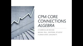 CPM Core Connections Curriculum Review