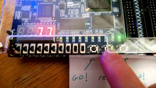 DE0 Reaction Timer project demonstration