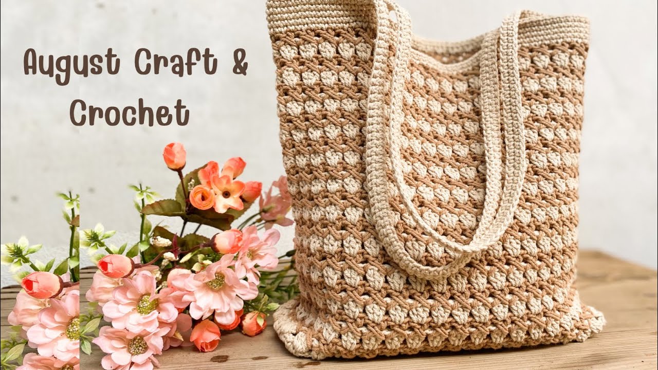 💖🧶 Super Easy DIY Crochet Tote Bag, Amazing 2 tone Crochet Shoulder Bag