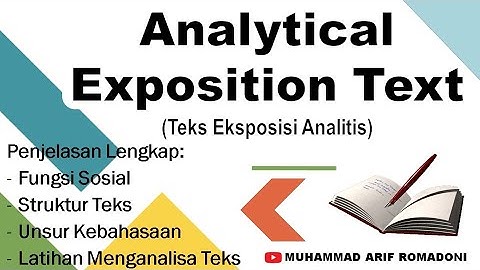 Analytical Exposition Text Lengkap I Kelas 11 (XI) I Purpose - Generic Structure - Language Features