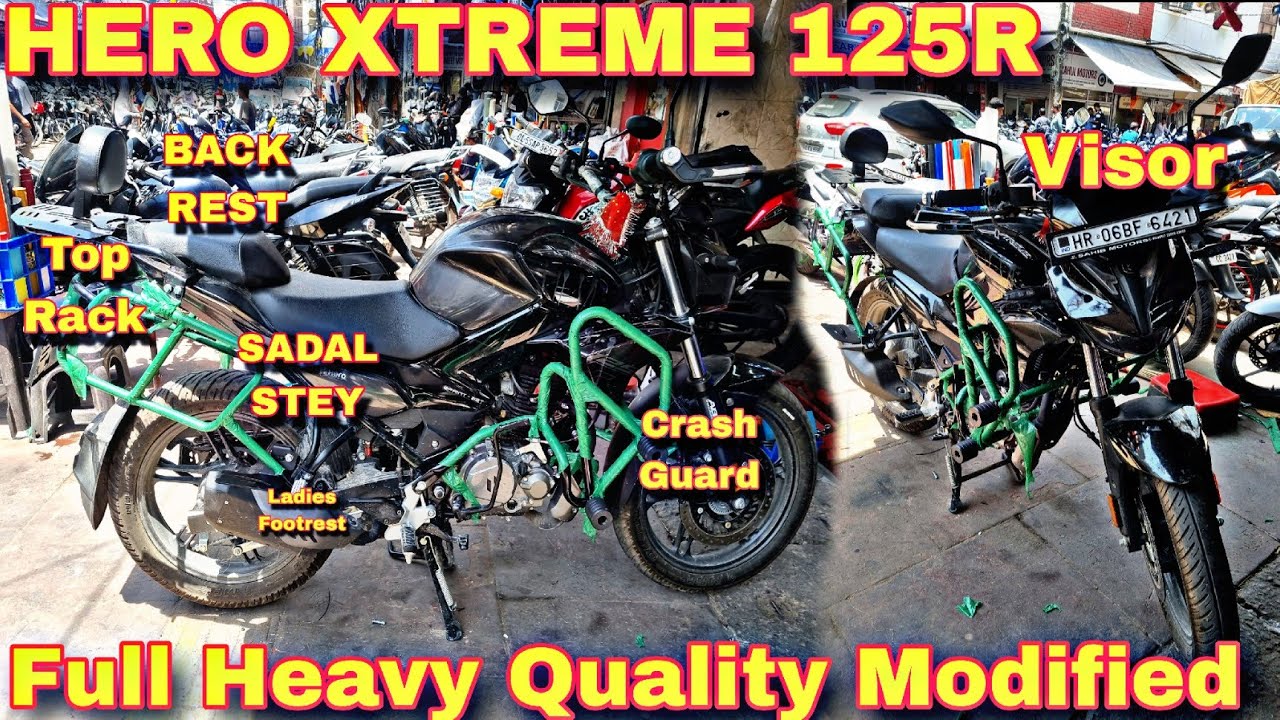 HERO XTREME 125R🔥Full Plug And Play⭐Fully Modification😎 Back Rest ...