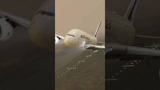 Air France A380 Takes Off in the Rain from Runway 27L at Charles de Gaulle Airport | MSFS2020