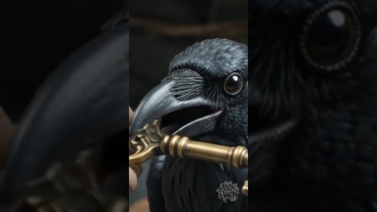 Raven with a Golden Key 🦅🔑 |Золотий ключ для ворона №28 of 30 #raven#key #black #golden