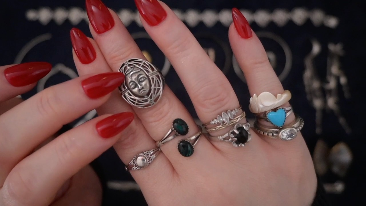 whisper ASMR 🤍 vintage jewelry haul 🦢 sterling silver acquisitions