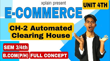 UNIT 4|E-COMMERCE | CH-1 Automated Clearing House |SEM 3/4th B.COM(P/H)| E-COMMERCE MODELS|REVISED|