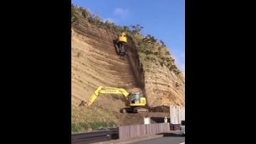 special excavator to excavate off on cliff