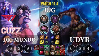 T1 Cuzz Dr. Mundo vs Udyr Jungle - KR Patch 11.4