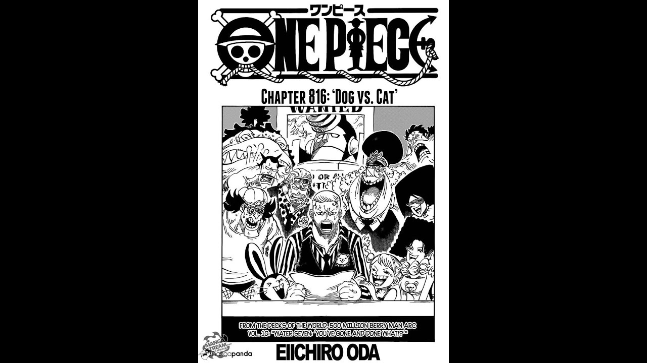 Shintigercurl reads One Piece, chapter 816: DOG VS. CAT