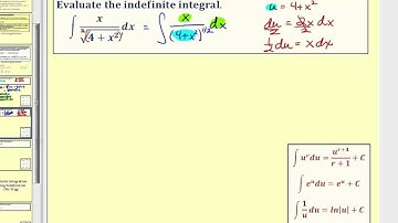 Indefinite Integration Using Substitution