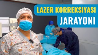 Lazer korreksiyasi qanday o‘tkaziladi? — (Как проводится лазерная коррекция?)