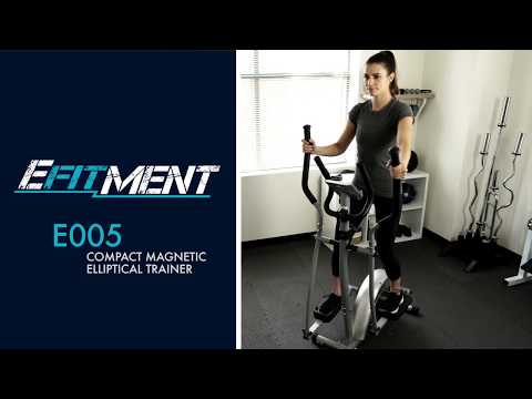 EFITMENT E005 Compact Magnetic Elliptical Trainer w/ LCD and Pulse Rate Grips