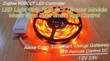 ZigBee RGBCCT LED Controller Light Strip RGB CCT Dimmer Module Music Sync#zigbee#ledstrip#moes#tech