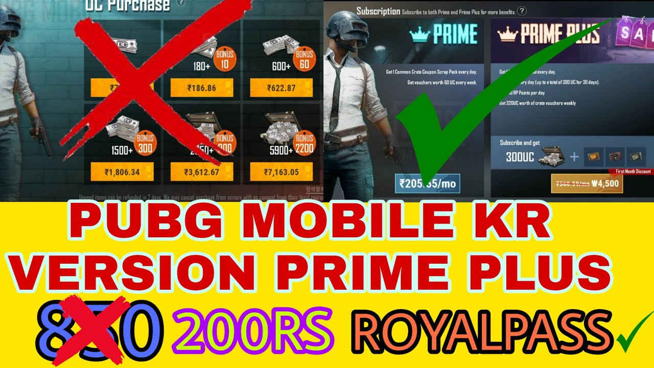 Pubg Mobile Kr Version Prime Plus || How to Buy Royal Pass in Kr ...