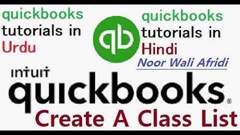 quickbooks tutorials in Urdu/Hindi | Create a Class list in quickbooks tutorial  | qbo 83