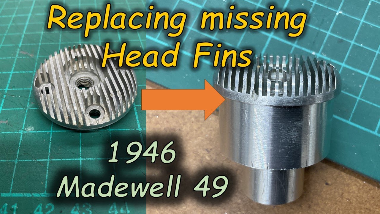 Repairing Cylinder Head Fins - Pt2: Restoring a 1946 Madewell 49 Spark Ignition Engine