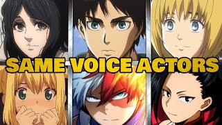 Shingeki no Kyojin: The Final Season All Characters Japanese Dub Voice Actors Same Anime Characters