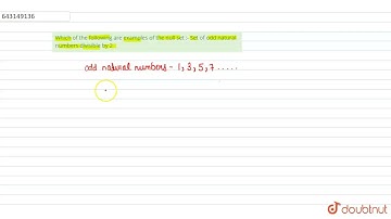 Which of the following are examples of the null set :- Set of odd |Class 11 MATH | Doubtnut