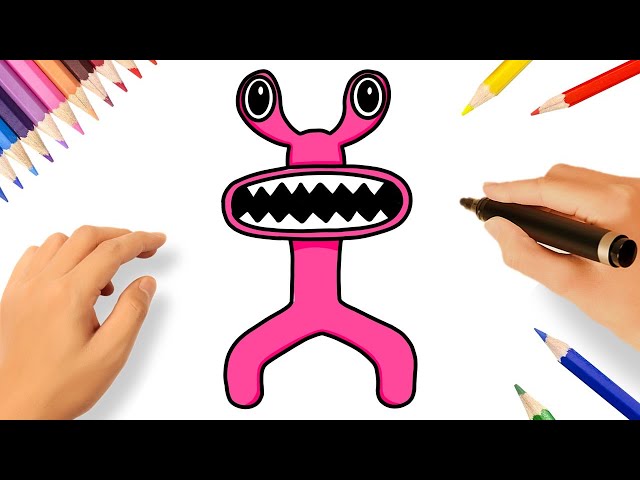 Cómo dibujar a Pink de Rainbow Friends