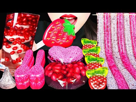 ASMR EDIBLE FROG EGG JELLY NOODLES, HOMEMADE JELLO SICLE, GUMMY SPOON CANDY, DRINKING SOUNDS MUKBANG