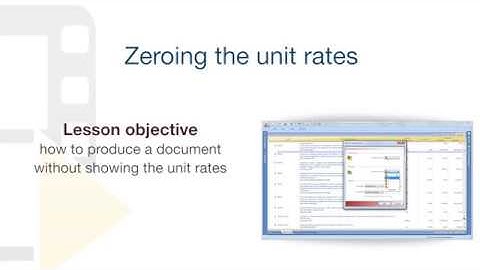PriMus Tutorial - Resetting work section item rates in the bill of Quantities - ACCA software
