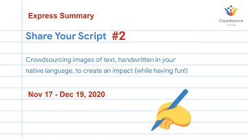 Google Crowdsource Share Your Script #2