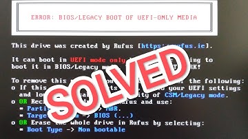 How to Fix Error Bios Legacy Boot Of UEFI Only Media in Hindi