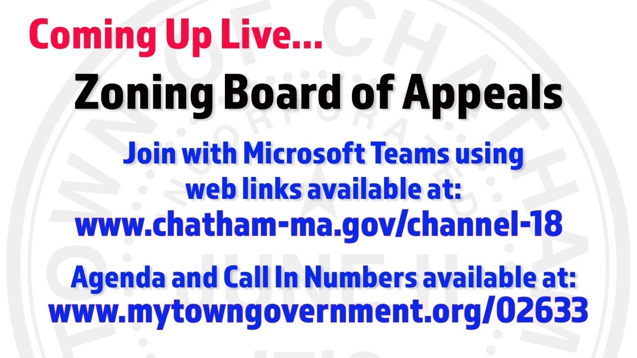 Town of Chatham Zoning Board of Appeals YouTube