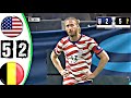ملخص كامل بلجيكا تكتسح أمريكا 5 2 أستعدادت كأس العالم أهداف بلجيكا وأمريكا 