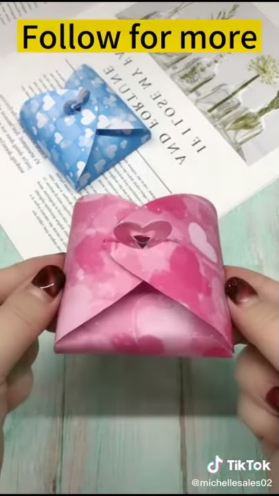 Cara membuat tempat hadiah dari kertas origami