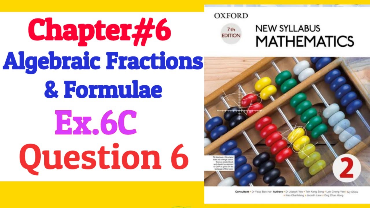 Chapter 6 | Exercise 6C | Question 6 | New Syllabus Mathematics book 2 ...