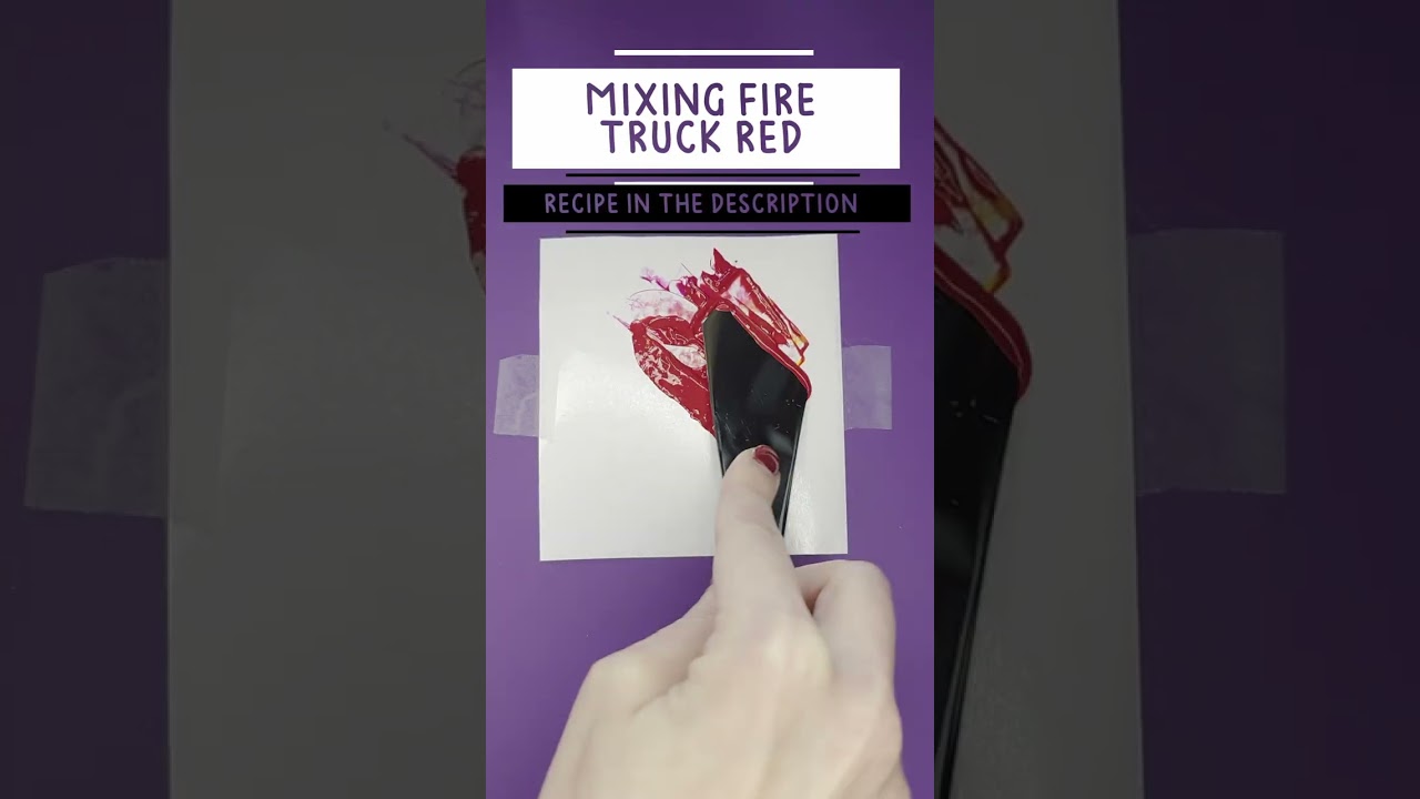 Mixing Fire Truck Red Paint | ASMR Paint Mixing #colormixing #paintmixing #shorts