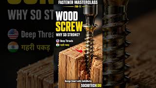 FM11| Why Wood Screws Have Deep Threads |: Wood Screw Design Secrets #woodscrew #machinedesign