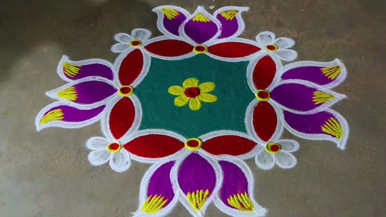 Ugadi special 🌻simple kolam 3*3 🌻pandaga muggulu designs 🌻panguni Madham kolam