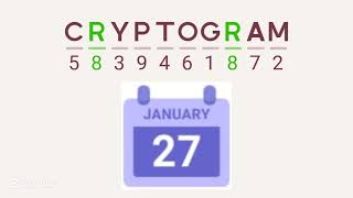 Cryptogram Daily Challenge january 27 2025