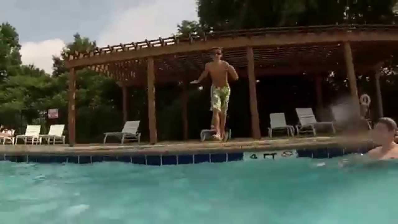 Gopro at the pool with friends, Zach hooper