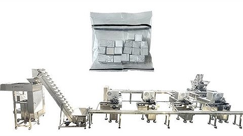 5g chicken bouillon cubes pressing wrapping counting and packing machine line (25pcs in each bag)