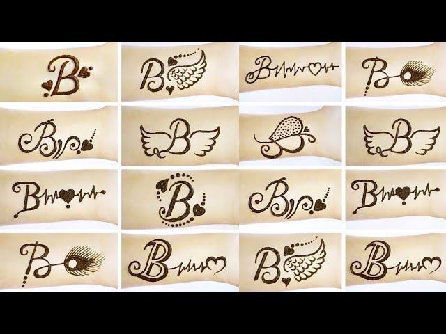 B letter Mehndi Designs  Alphabetical Latest Mehndi Designs Ideas    YouTube  Latest mehndi designs Mehndi designs Latest mehndi