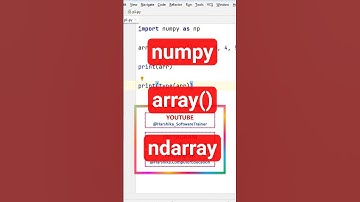 numpy array ndarray
