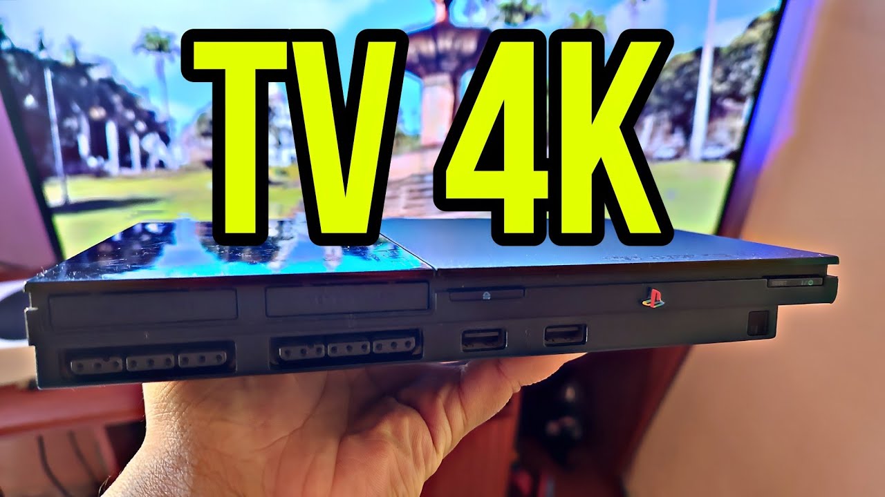 PS2 em 2025 na TV 4K de 65 polegadas
